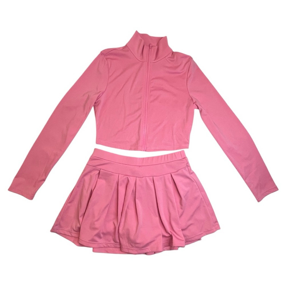 Women’s Pink Two-Piece Skirt Set